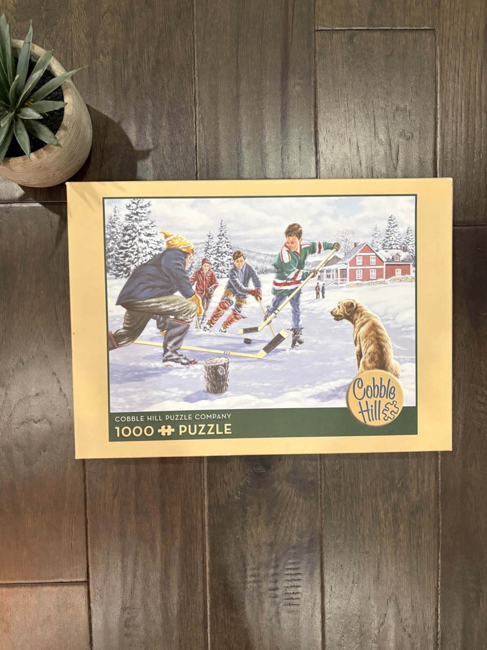 Cobble Hill ‘This Time for Sure’ Winter Hockey Scene 1000-Piece Puzzle